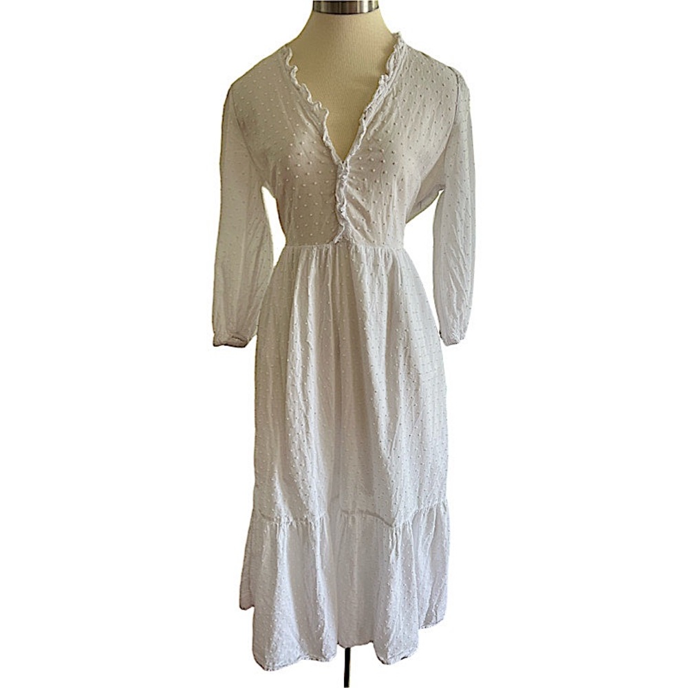 Cottagecore White Prairie Dress Gem